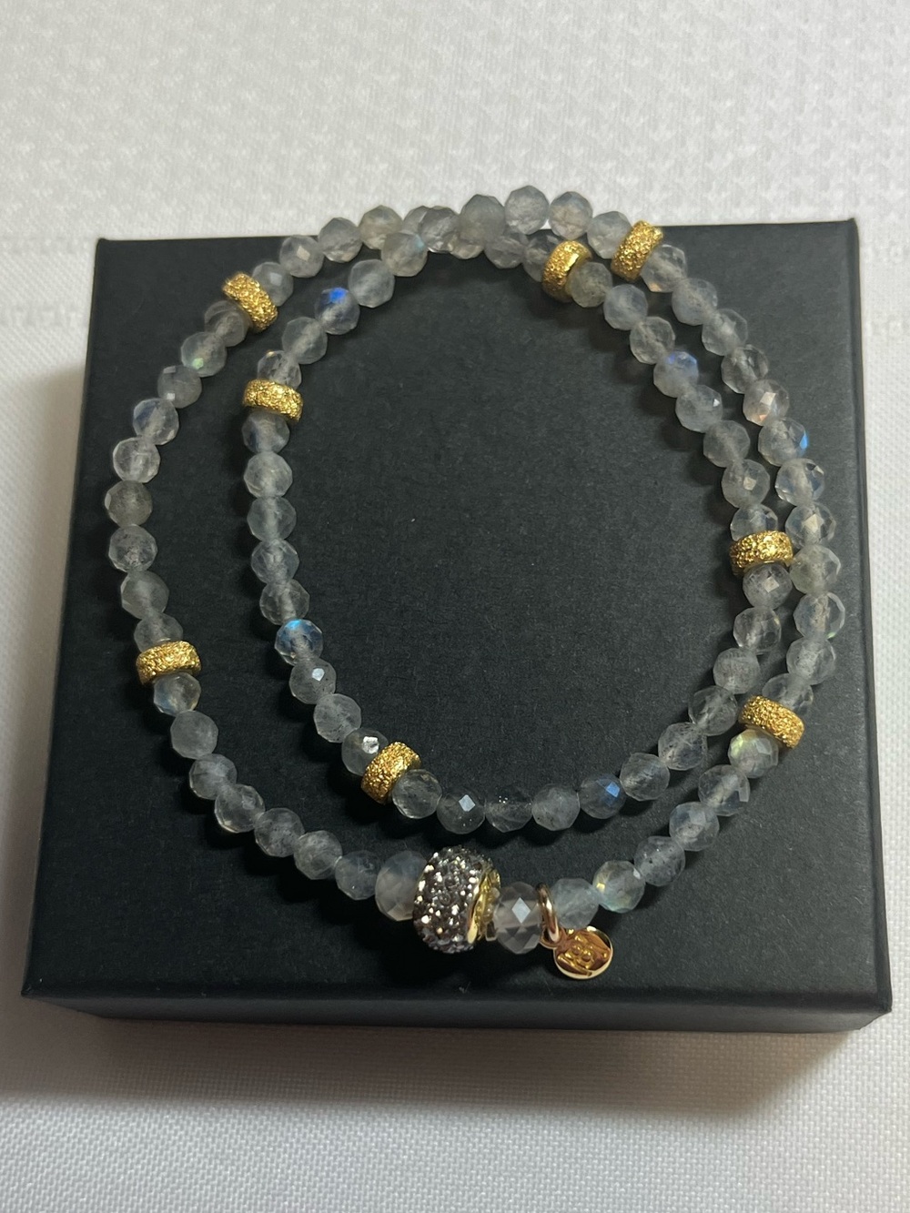 Hillberg & Berk new Sparkle Ball double wrap bracelet